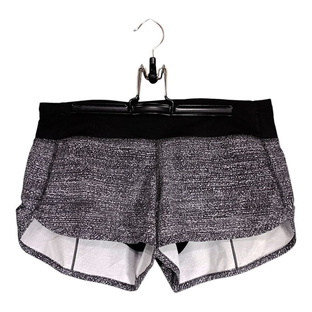 Lululemon Speed Short 4-way Stretch 2 1/2" Daisy Dust Alpine White Black 6